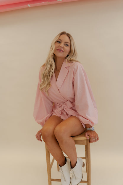 Until Then Romper- Pink