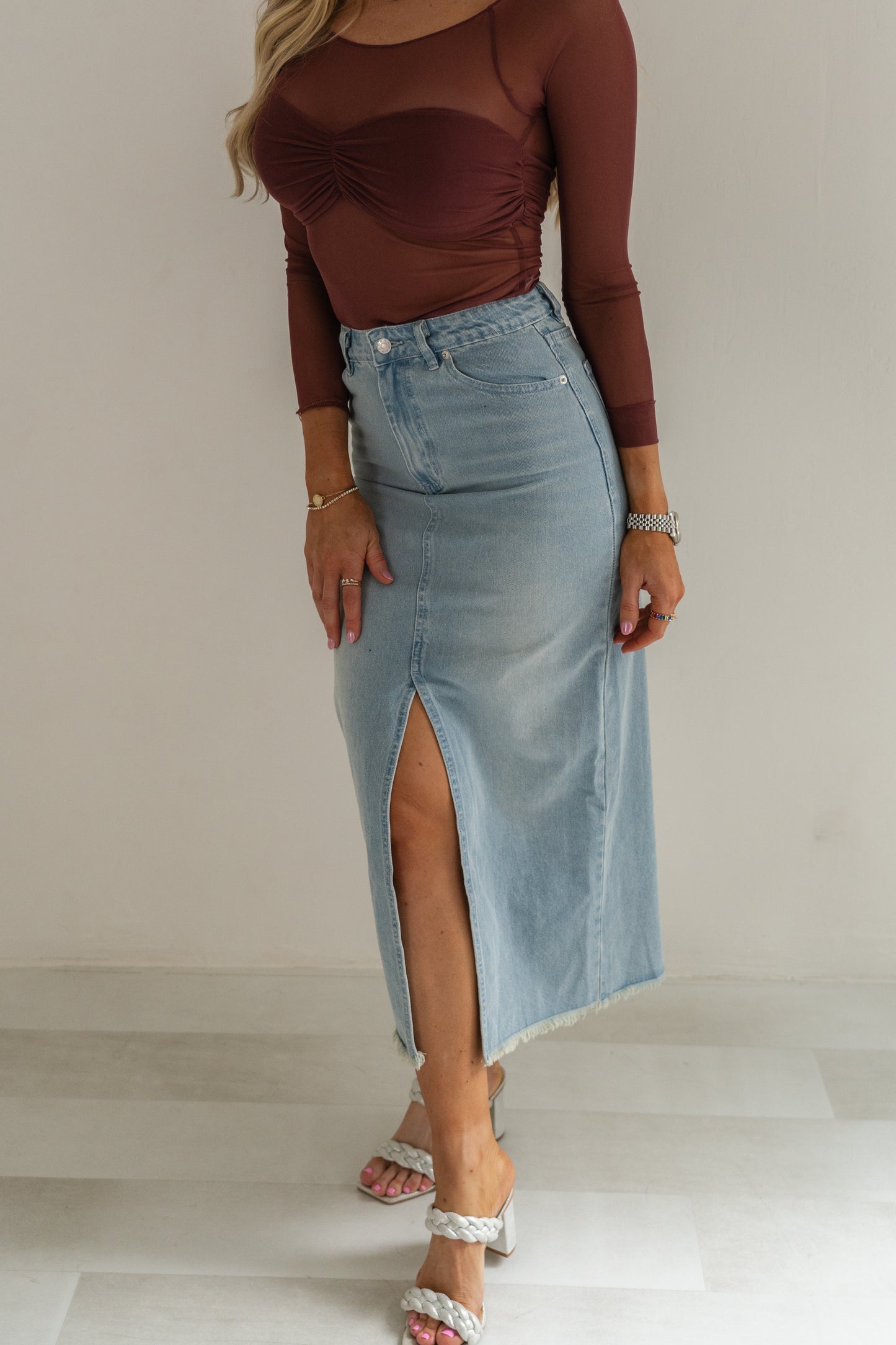 She's An Icon Denim Skirt