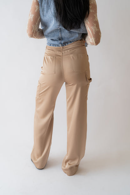 Chloe Satin Cargo Joggers