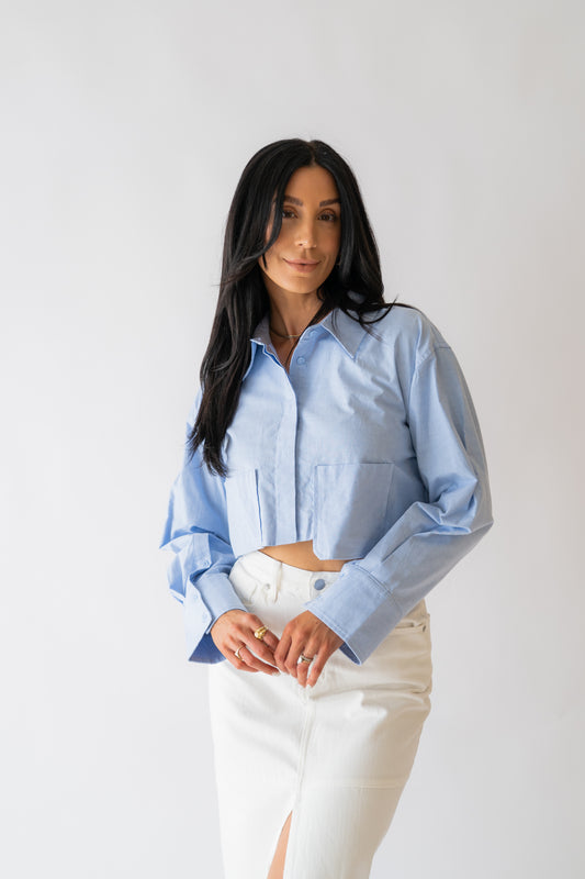 Fashionably Late Cropped Shirt